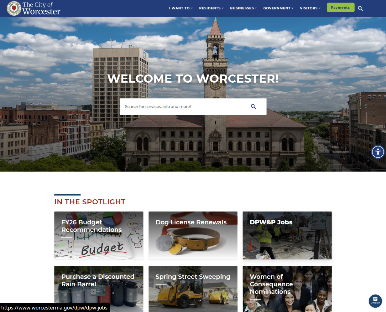 Portfolio Snapshot: CityOfWorcester